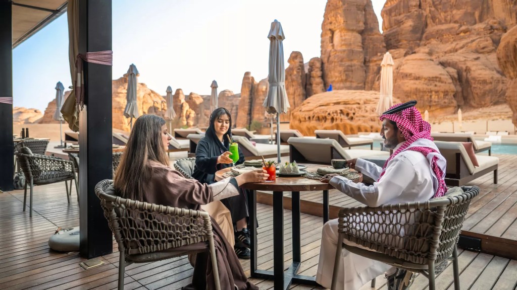 Luxury AlUla resort deck