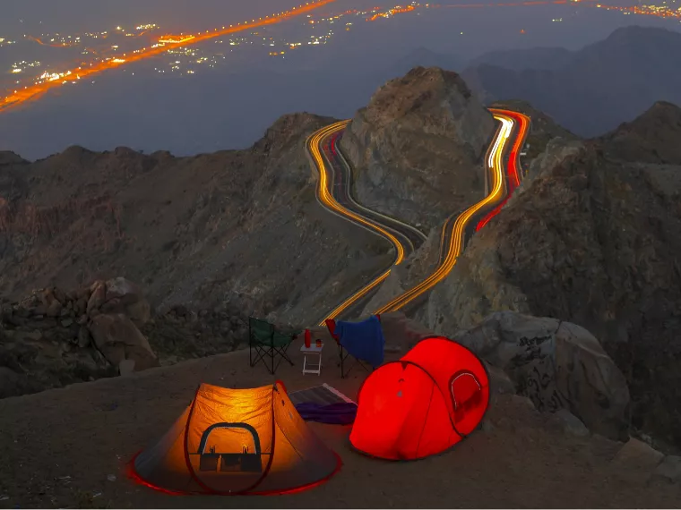 Taif mountain camping stay